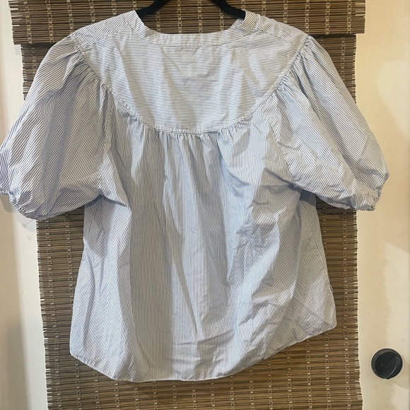 J. Crew Light Blue Pinstripe Blouse - Picture 4 of 4